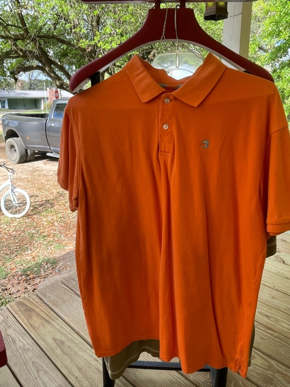 Duck Head Men's Bright Orange Polo Shirt